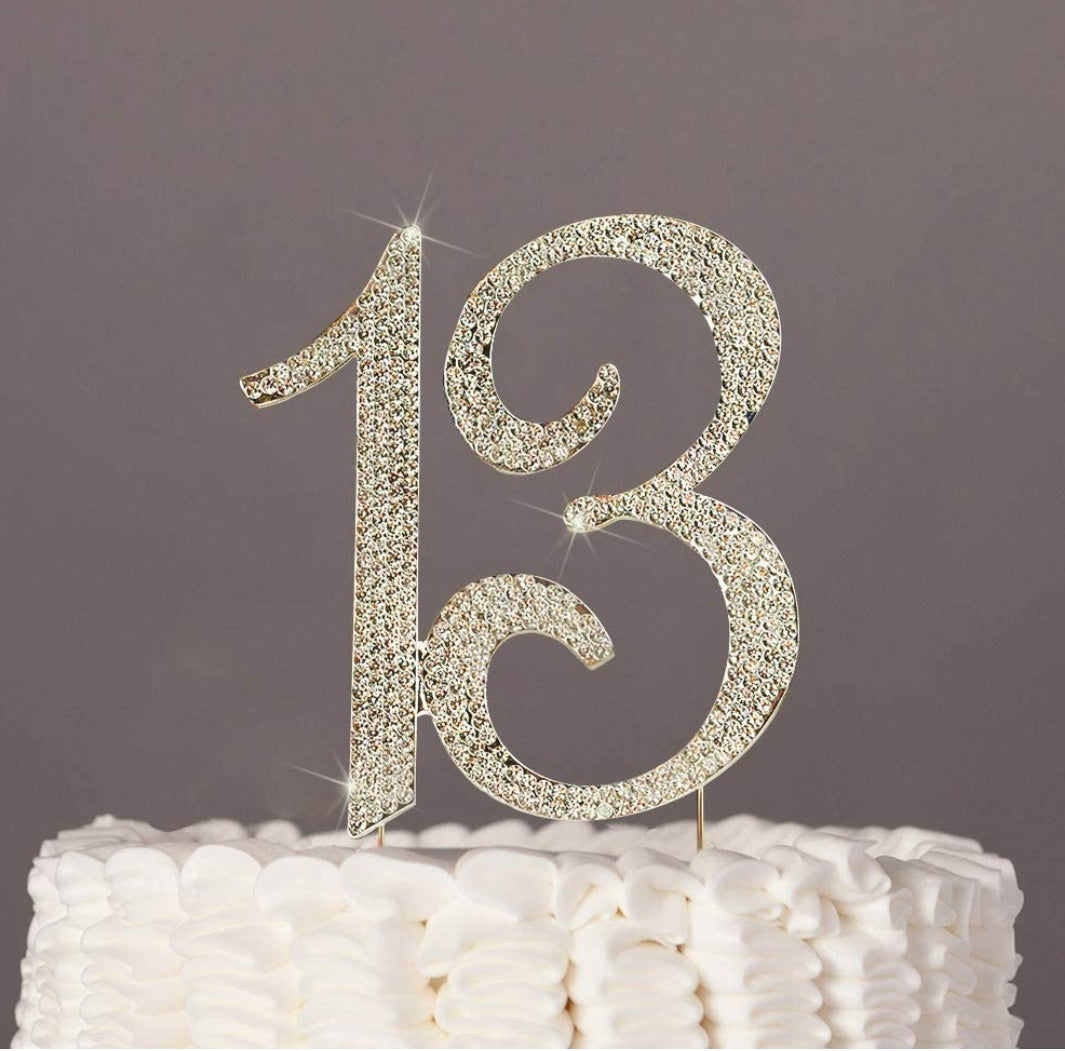 13 Cake Topper - Etsy